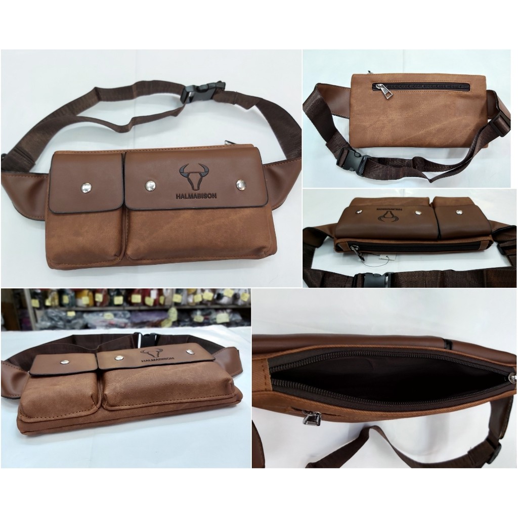 Tas pinggang pria / tas selempang pria / tas waistbag pria multifungsi