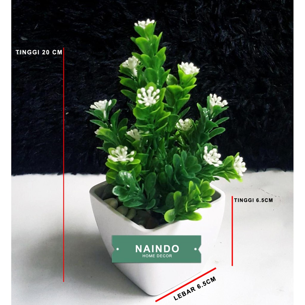NAINDO Bunga tanaman Hias untuk ruang tamu dan kantor lengkap pot