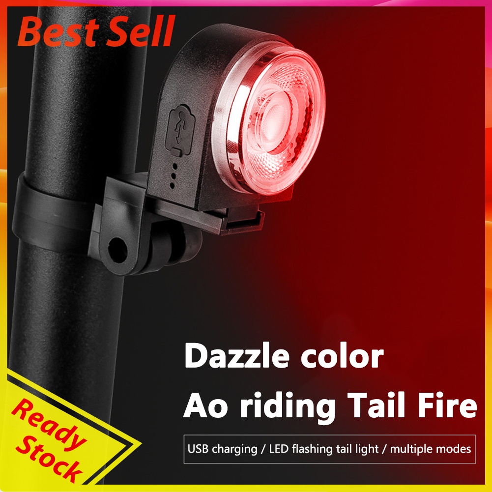 Adjustable MTB Bike LED Taillight USB Charging Rainproof Bicycle Rear Light