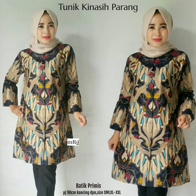  TUNIK  BATIK  MODERN MUSLIM TERBARU  BAJU  BATIK  ATASAN  