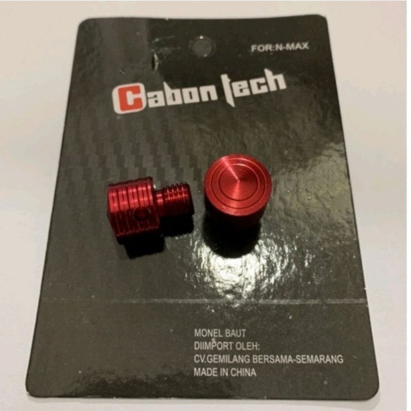 Tutup Spion Monel Tutup Spion CNC Import Beat Vario Scoopy Nmax Pcx Fino Aerox Mio Xeon Vixion MioM3-Merah