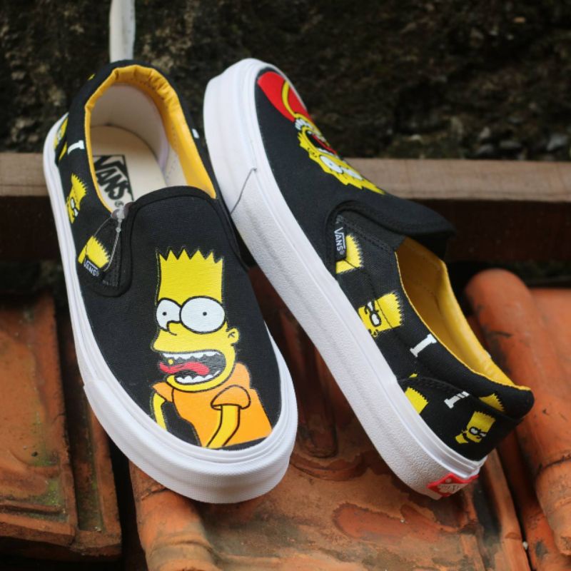 Sepatu Vans Slip On Slop. Vans The SimpSon Ukuran 36-43. Gratis Box. Grade Ori