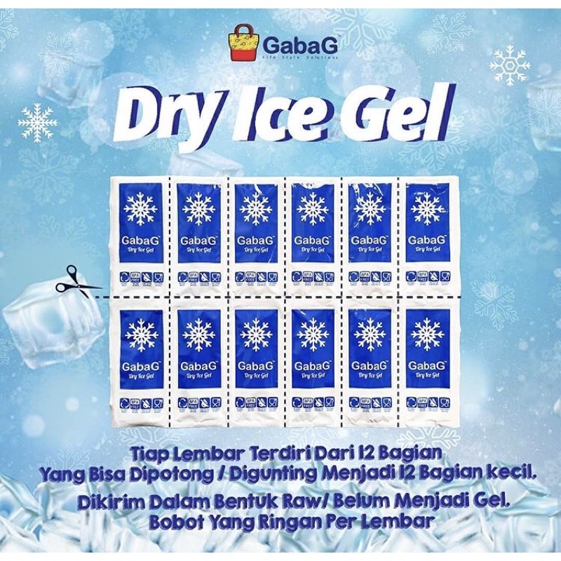 Gabag DRY ICE GEL - Thermafreeze - Ice Gel 1 Lembar isi 12 pcs