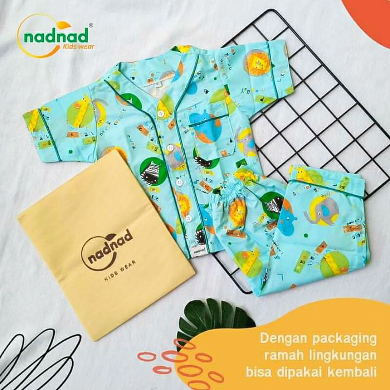 Piyama Anak Baju Tidur Bayi  / Piama Katun Nadnad S M L XL [ Bunda Altaf ]