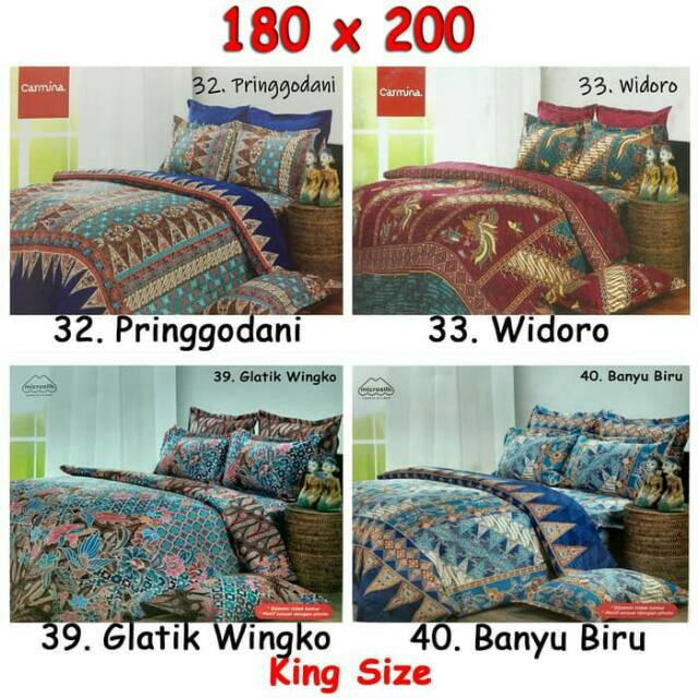 Sprei batik Carmina ukuran 180 x200