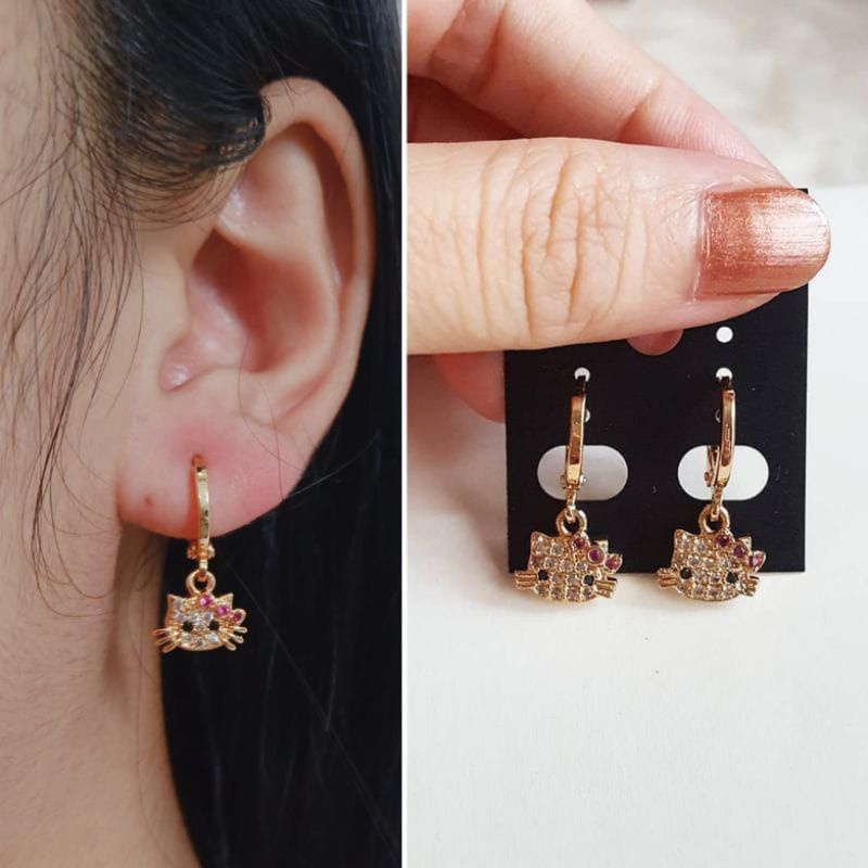 Anting anak karakter xuping lapis emas