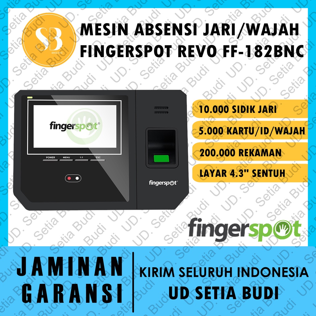 Mesin Absensi Wajah + Sidik Jari Fingerspot Revo FF-182BNC 182 BNC