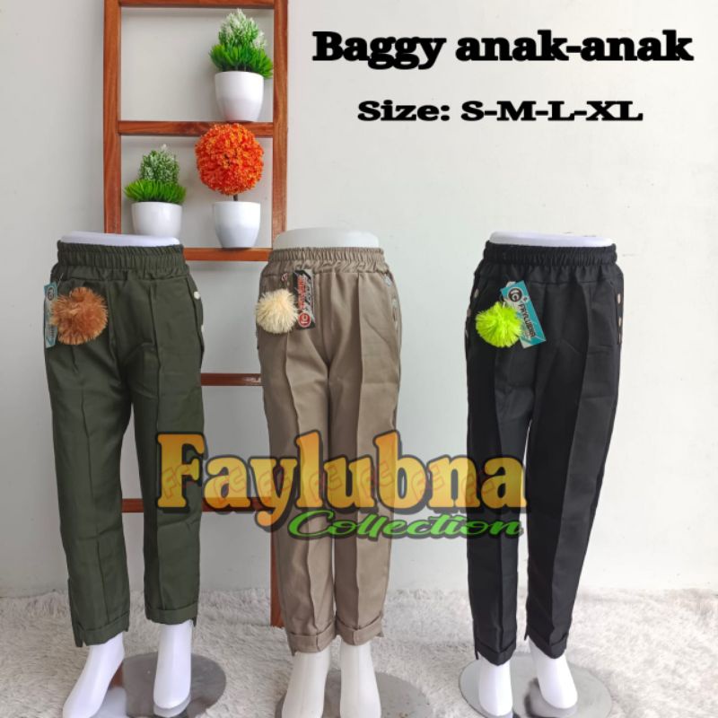 BAGGY PANTS ANAK PEREMPUAN USIA 4-12 TAHUN / CELANA ANAK PEREMPUAN / BAGGY ANAK / CELANA ANAK PEREMPUAN / CELANA