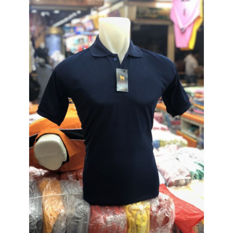 DXBL Polos Kaos Wangki Kerah  Polo Biru Dongker Navy Polos