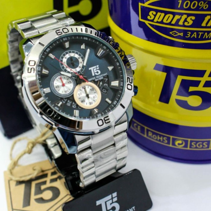 Jam Tangan Pria T5 H3805 T5 H 3805 original bergaransi free tin box