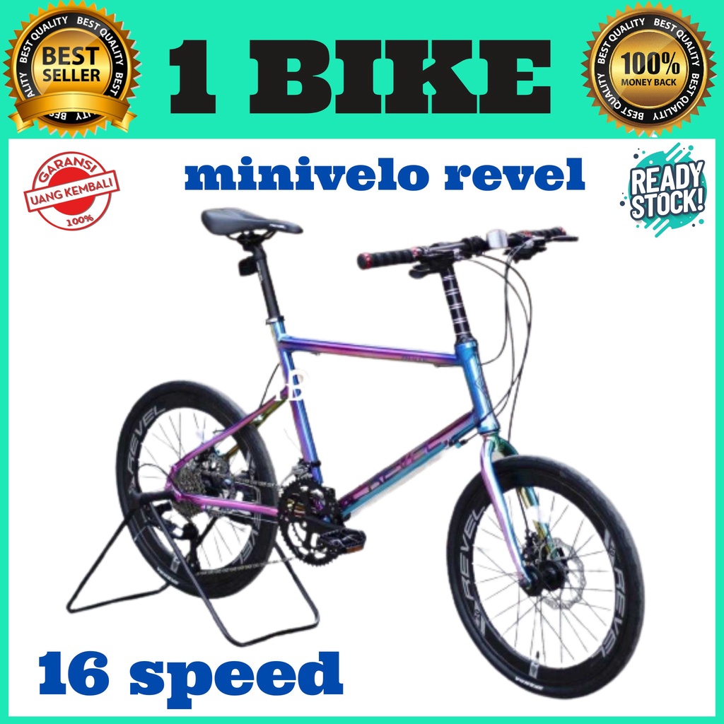 SEPEDA MINIVELO 20 REVEL IGNITE 16  SPEED JANGKRIK Chrome