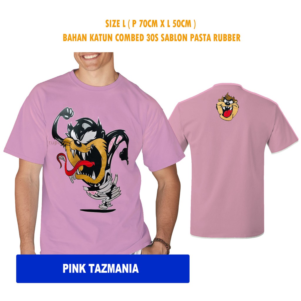  Kaos  Tazmania Pink  distro bangkaos Shopee Indonesia