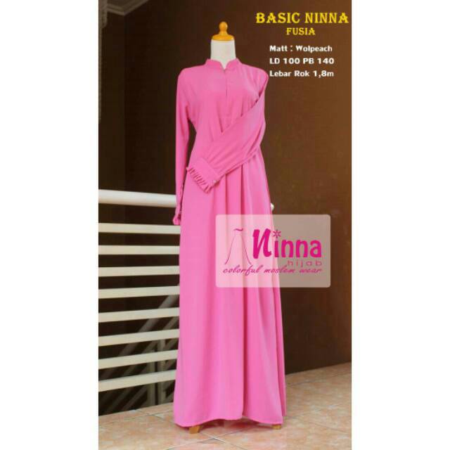 Gamis Polos Wolfis Syari - Fusia