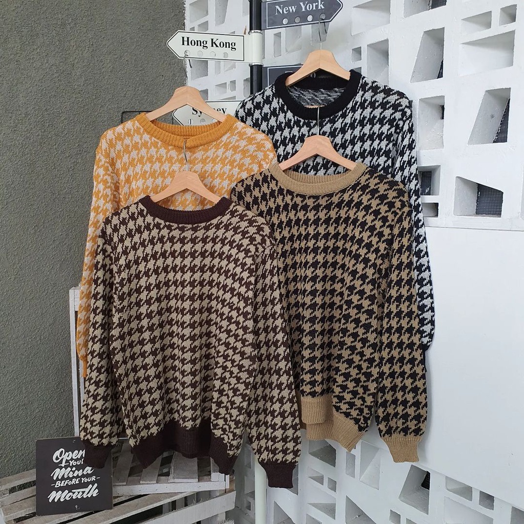 Outer Wanita Autumn Sweater Rajut Bahan Rajut Terbaru