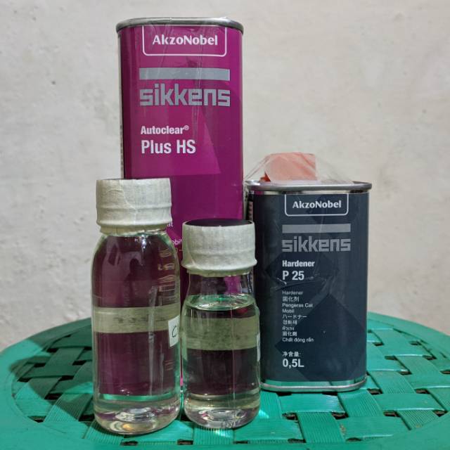 [KHUSUS JAWA] Clear Sikkens HS + Hardener P25 ECER 100ML - Vernish Clear Coat Sikken HS Original