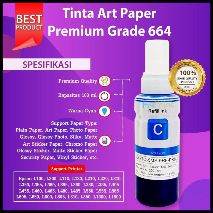 Tinta Photo 664 Art Paper Epson L121 L120 L1300 L1455 L1800 T1100 L805