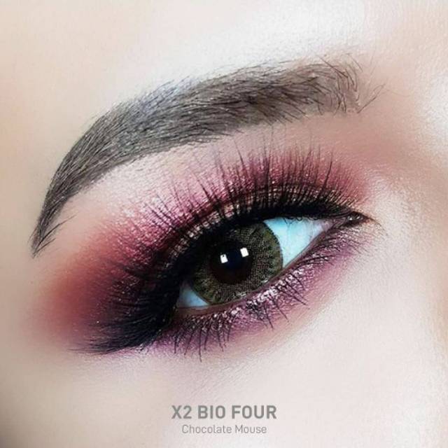 X2 Bio Four 14.5mm Bisa Minus Chocolate Mousse Softlens Surabaya