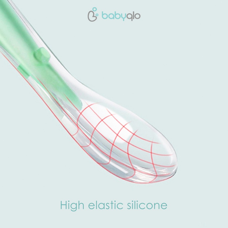 Babyqlo Sendok Makan Bayi / Silicone Baby Spoon With Case Sp8003