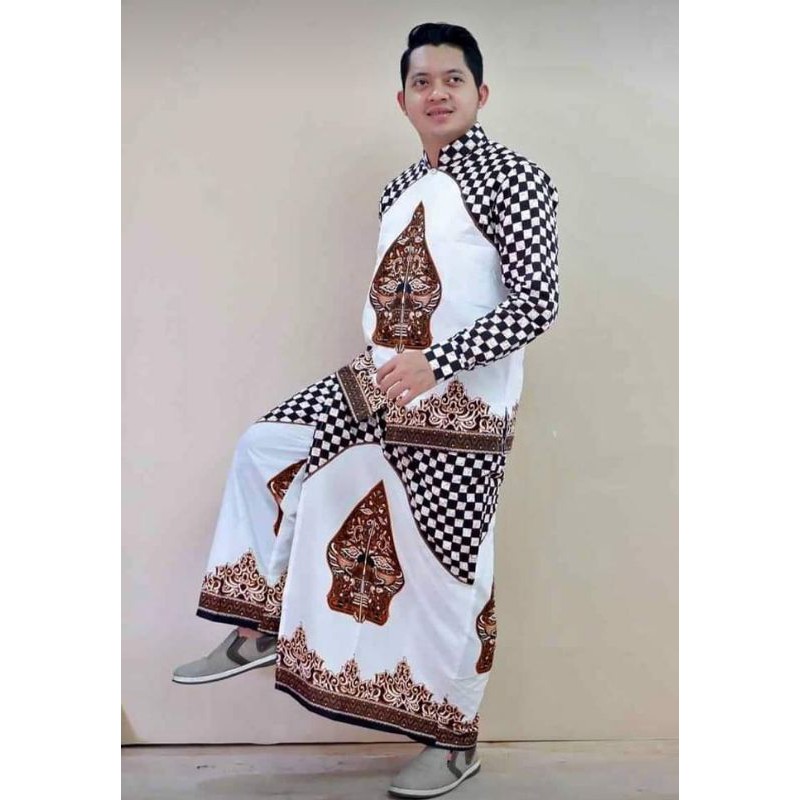 kemeja koko batik setelan sarung asli batik solo