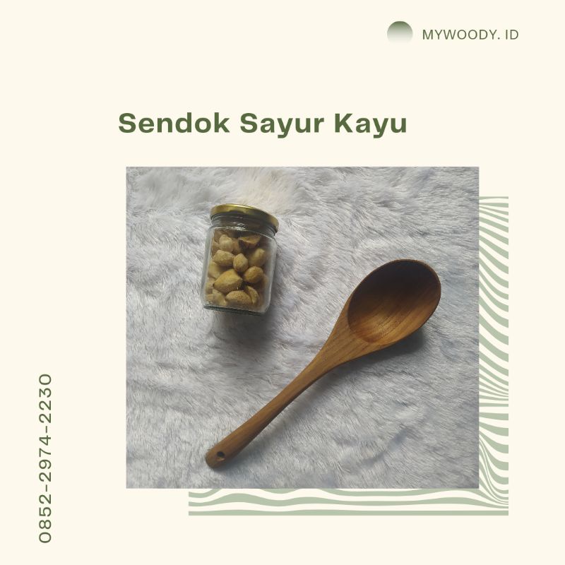 Irus Kayu | Sendok Sayur Kayu | Soup Ladle | Sendok Sayur Kayu Jati | Irus Kayu Jati