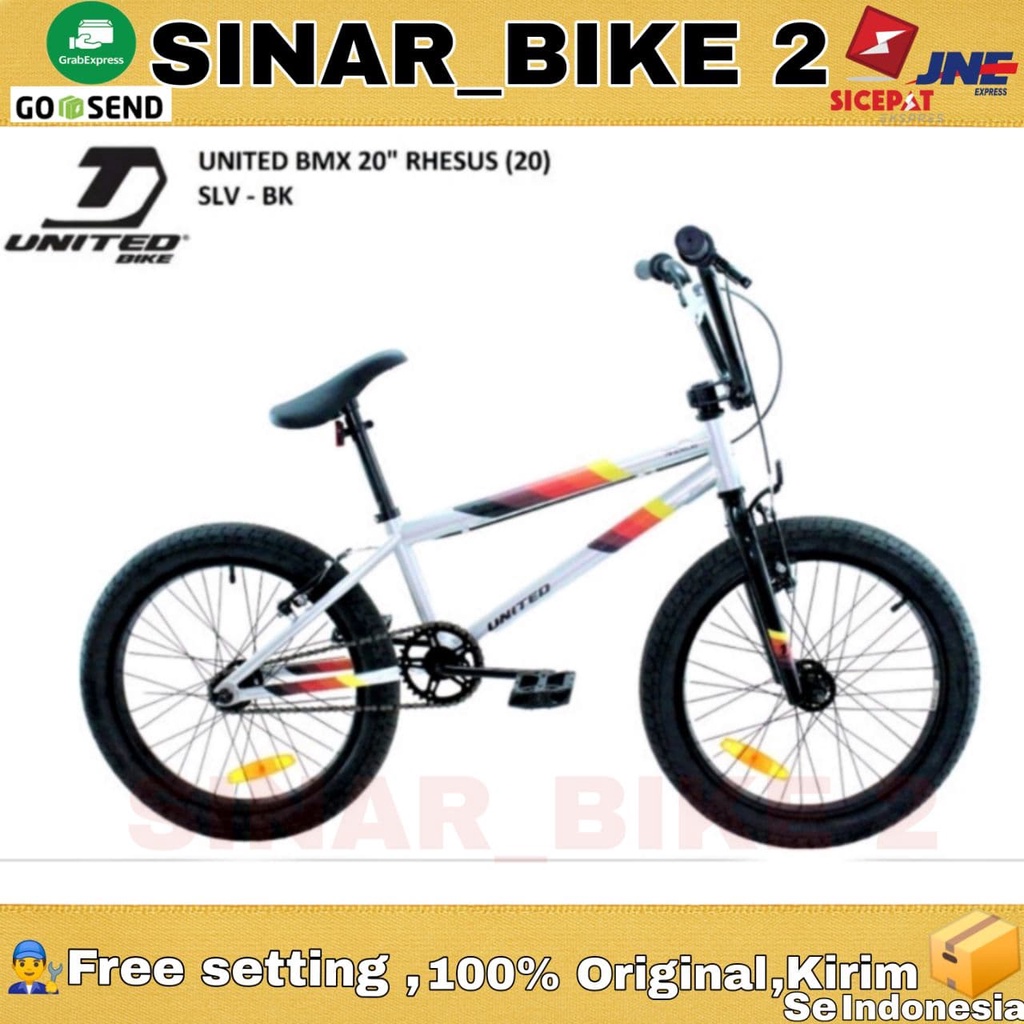 Sepeda Anak Laki BMX UNITED RHESUS Ukuran 20 Inch