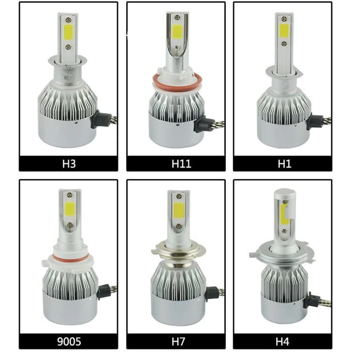 LAMPU C6 LED 36W COB MOBIL SOCKET 1 SET Headlamp Headlight Light Utama Foglamp Head Fog Lamp H1 H3 H4 H7 H8 H11 Terang Super Bright