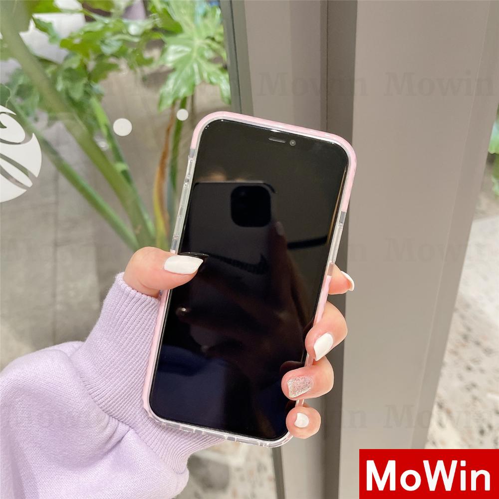 Mowin - iPhone Case Silicone Soft Case Clear Case Shockproof Protection Camera Frame Pink Purple Clouds Cute Style For iPhone 12 Pro Max 7plus XS Max 11 MAX mini 8plus Xr SE Pro SE2020 iphone 12