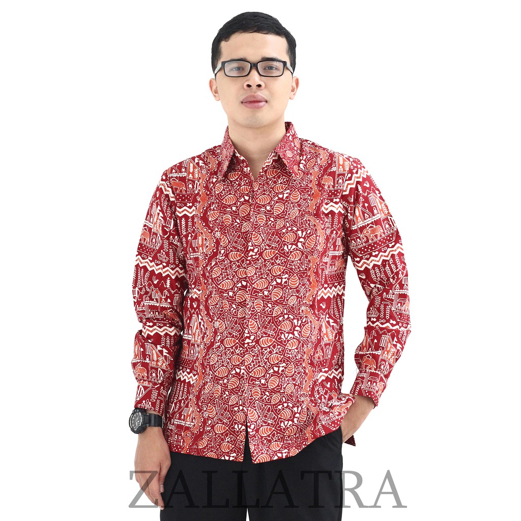Model Baju Batik Pria Cap Asli Jambi Berkualitas - Zallatra Q1
