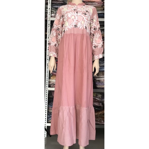 Gamis Katun Jepang Bunga Mekar