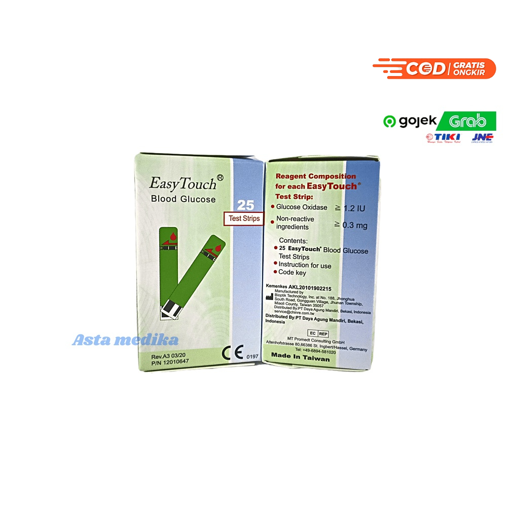 Easy Touch Strip Glucose Alat Test Strip Gula Darah Alat Tes Gula Darah EasyTouch Refil Strip Gula darah Easy Touch