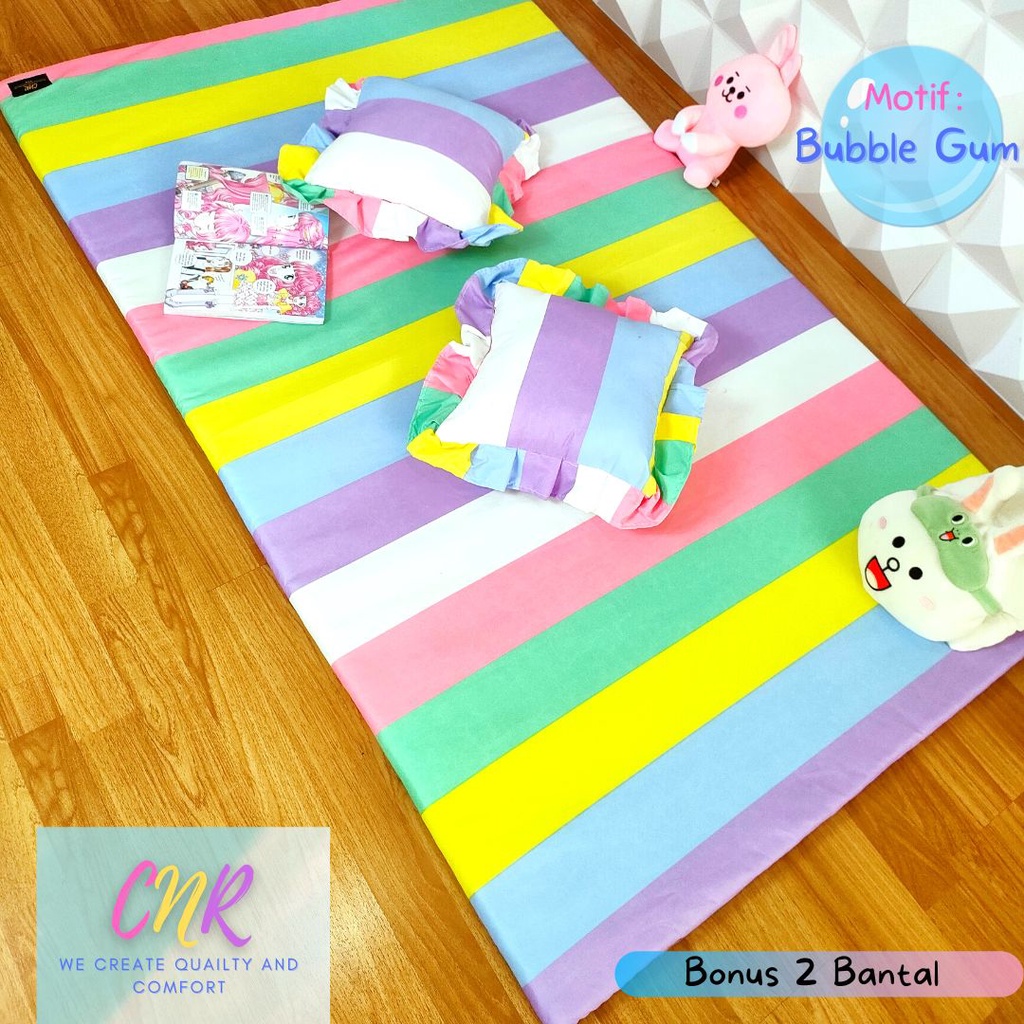 Matras tidur kasur depan tv, matras duduk lesehan tebal empuk ukuran 160x100x3cm bonus 2 bh bantal, 