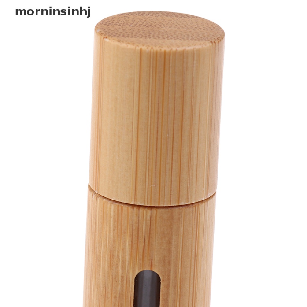 Mornin Botol Roller Kosong Isi Ulang 10ml Bahan Bambu Untuk Essential Oil