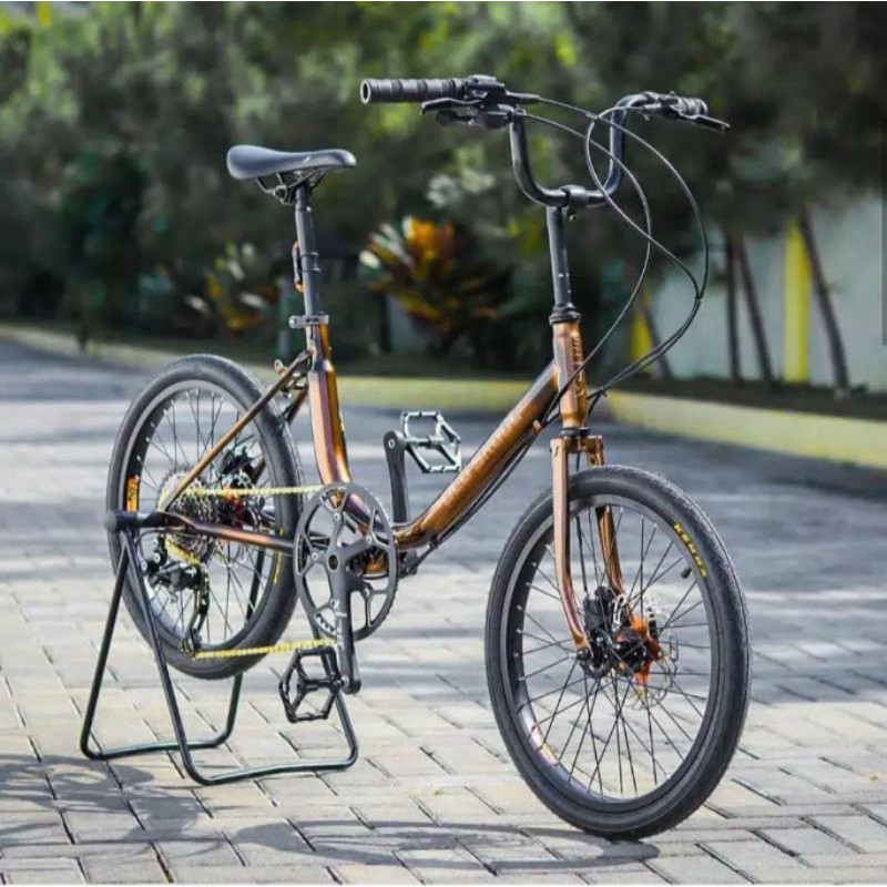 Stang stir bromton untuk sepeda minion seli mini gowes stir minion powdercoating