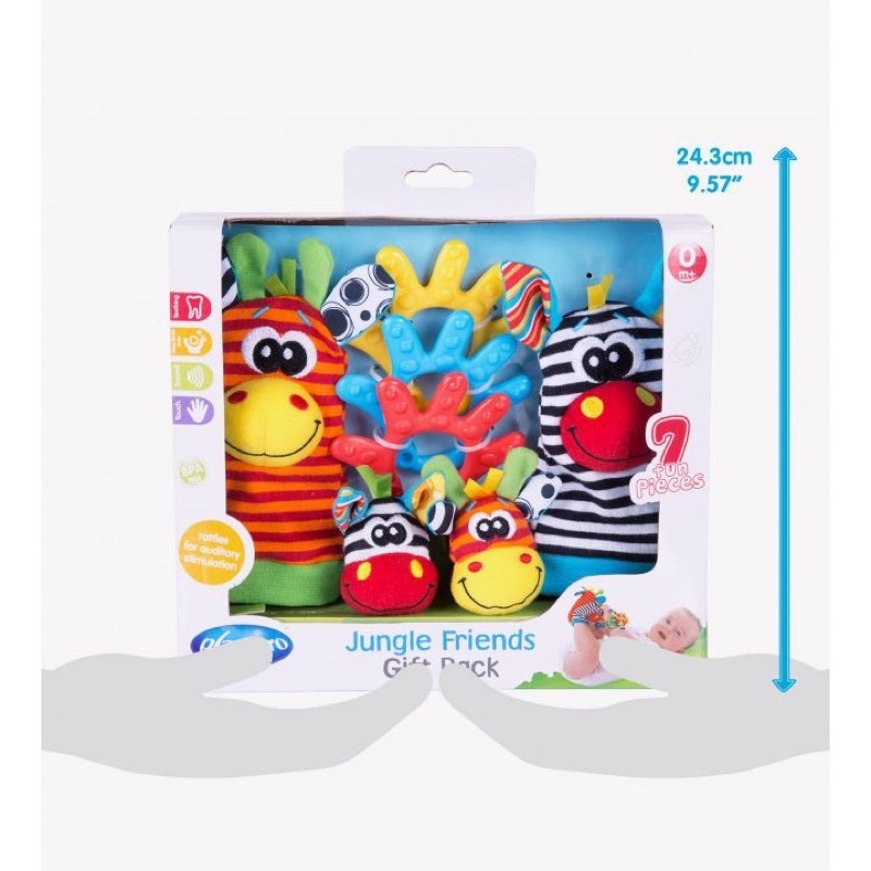 Playgro Baby Jungle Friends Gift Pack - 1 Set Hadiah/Kado untuk Anak Bayi