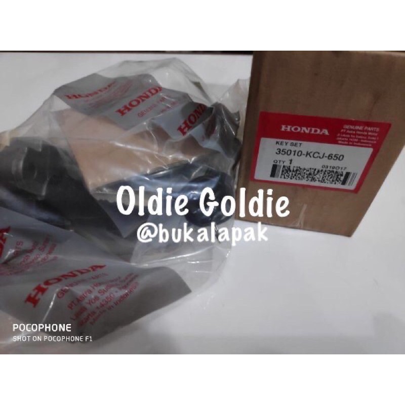 Key Set Kunci Kontak Honda Tiger Revo Mata Pece Dua Ceang 35010-KCJ-650