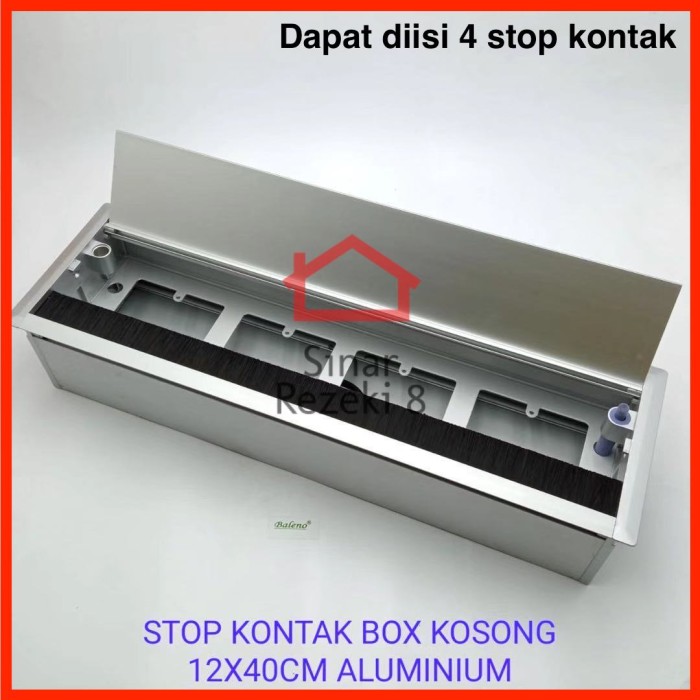 Tutup Stop Kontak Meja Box Colokan Tempat Listrik Tanam Lubang Kabel Grommet Kantor 4 Lubang