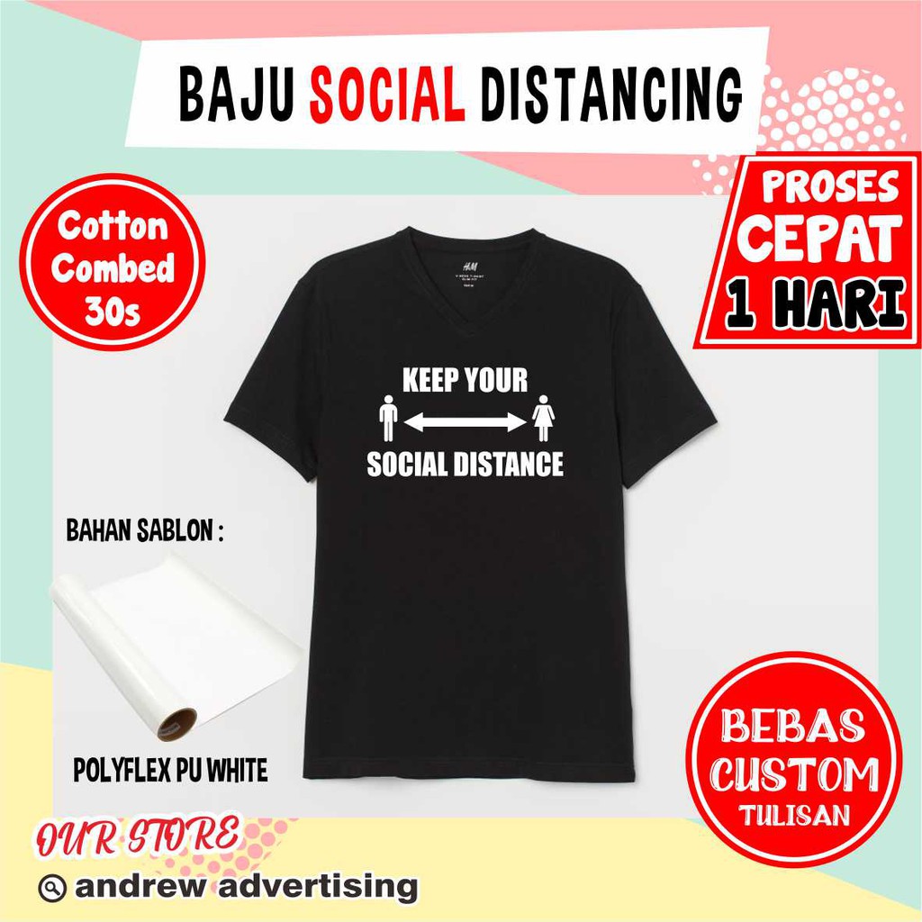 BAJU CUSTOM SOCIAL DISTANCING