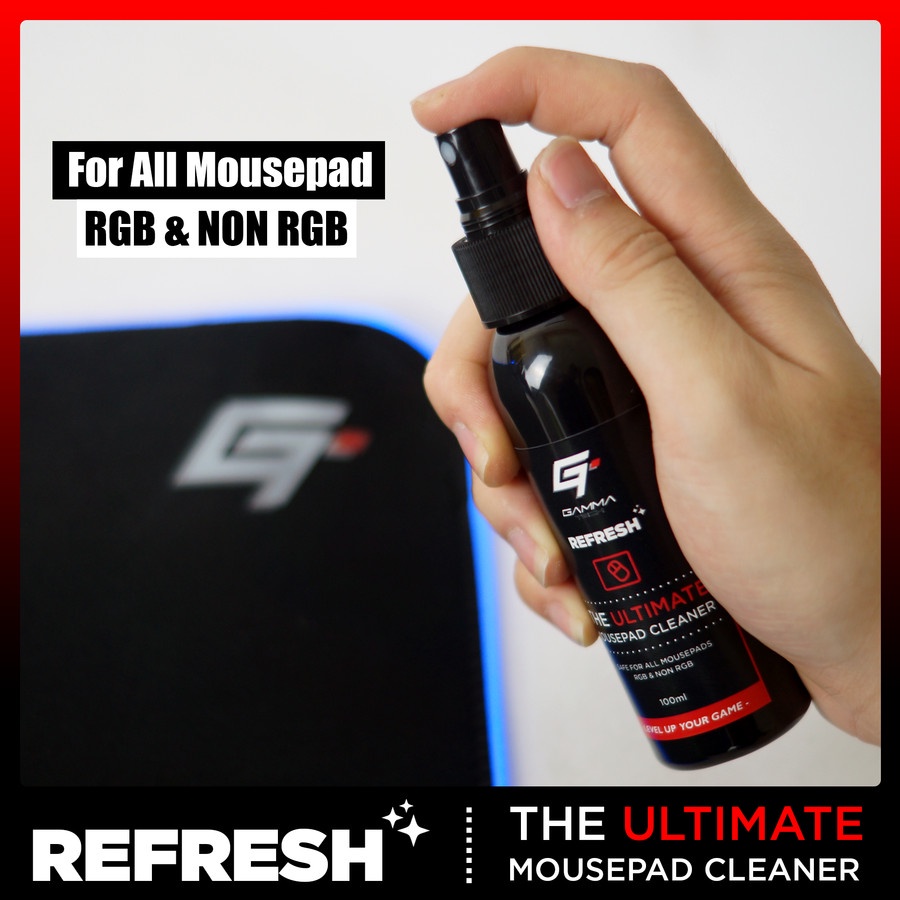 Mousepad Cleaner Gamma Tech REFRESH for RGB &amp; non RGB Gaming Mousepad