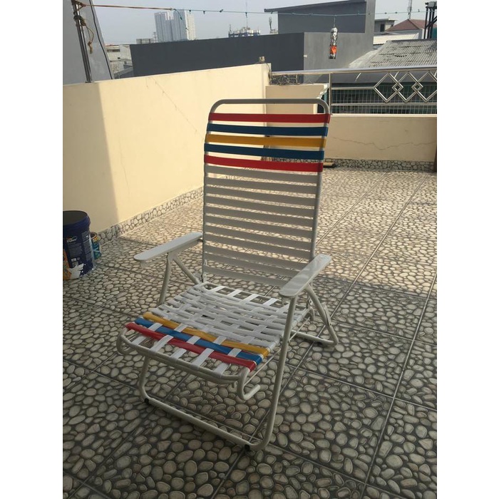 Berma | Kursi Santai Lipat Karet Pipih/Kursi Santai Lipat/Kursi Malas
