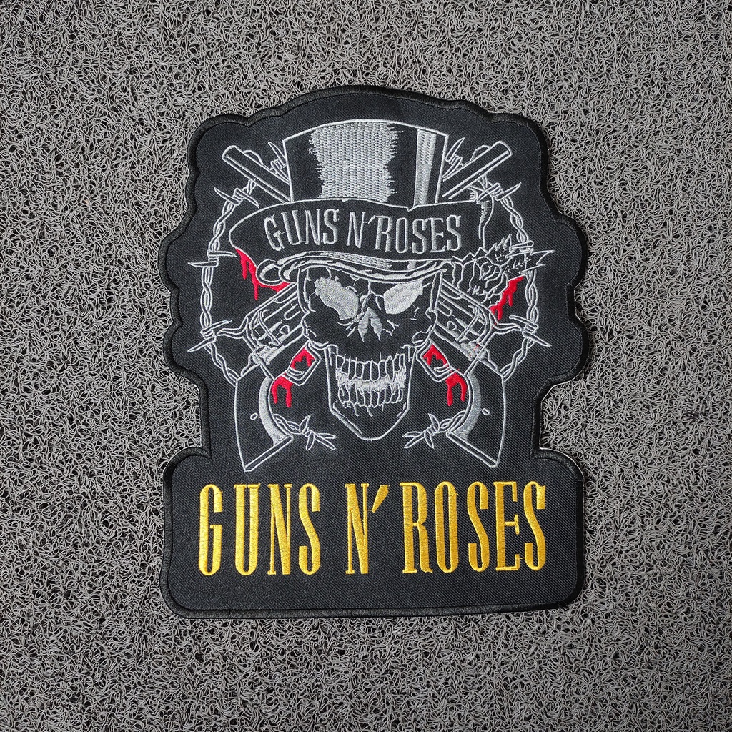 PATCH BORDIR EMBLEM TEMPELAN JAKET PATCH GUNS N ROSES SATU SET