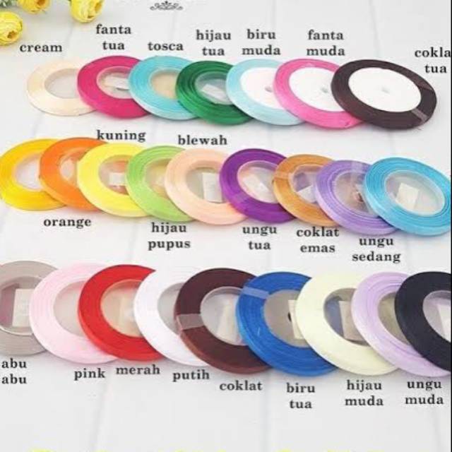 

PROMO! Pita Satin 1/4 INCH / 0,6cm' 25 yard Eagle