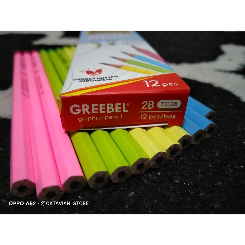 

PENSIL 2B GREEBEL WARNA NEON DAN PASTEL ISI 12PCS