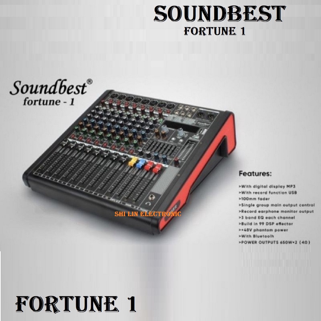 Power Mixer SOUNDBEST FORTUNE 1 BLUETOOTH USB ORIGINAL