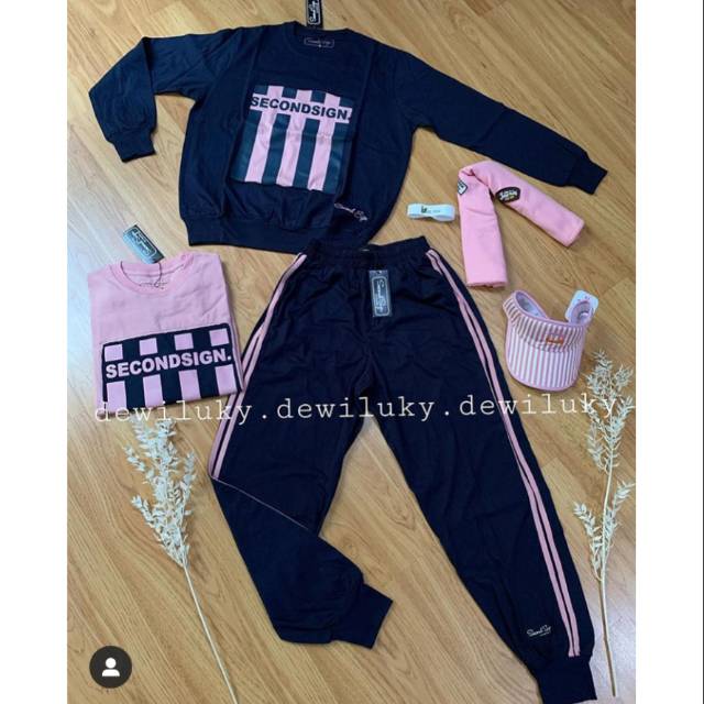 Sale Joger Pants Second sign Navy