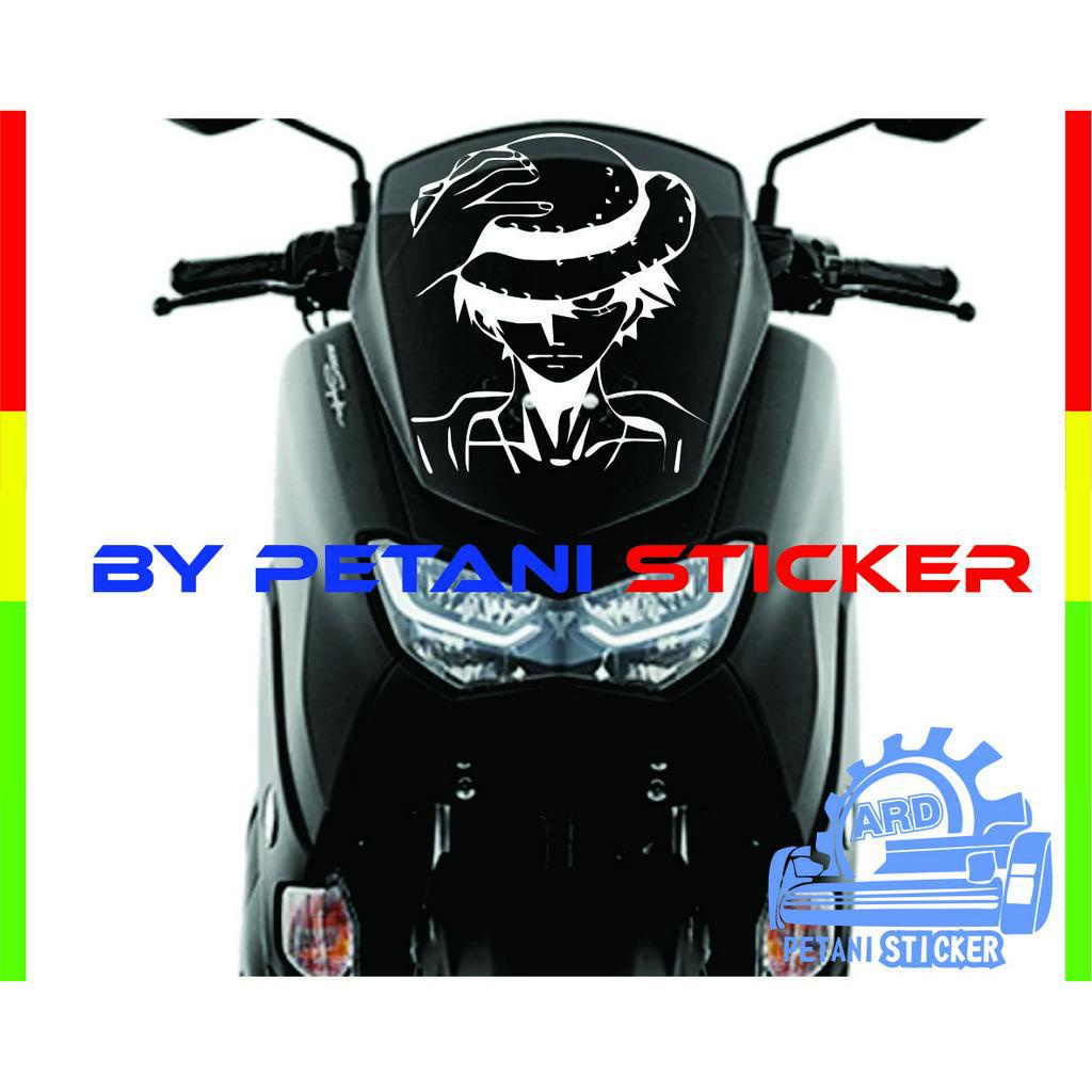 STIKER STICKER MOTOR NMAX VISOR DEPAN MOTOR NMAX MOTIF WANPIZ KEREN CUTTING STIKER