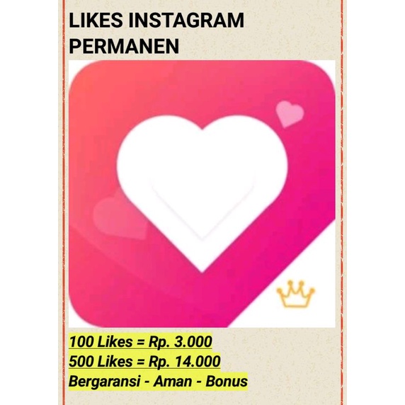 [MURAH] LIKES INSTAGRAM PERMANEN