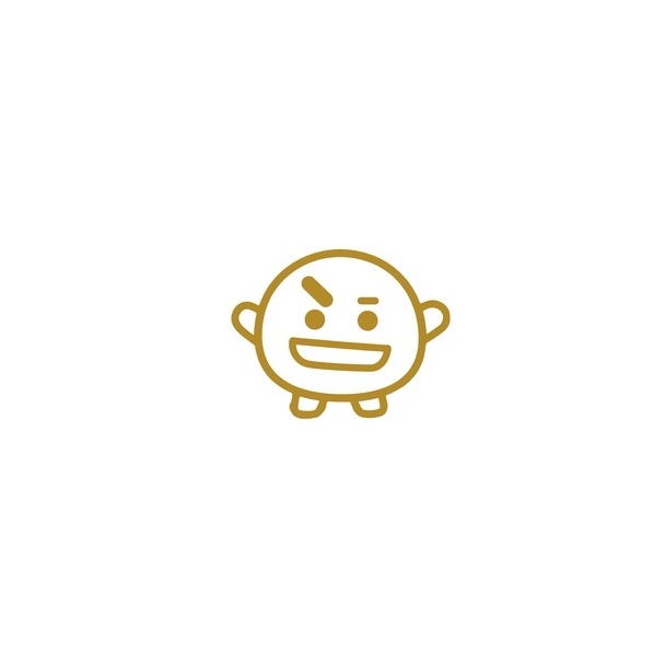 

Sticker BT21 Shooky Aesthetic Reflektif Anti Air - Gold
