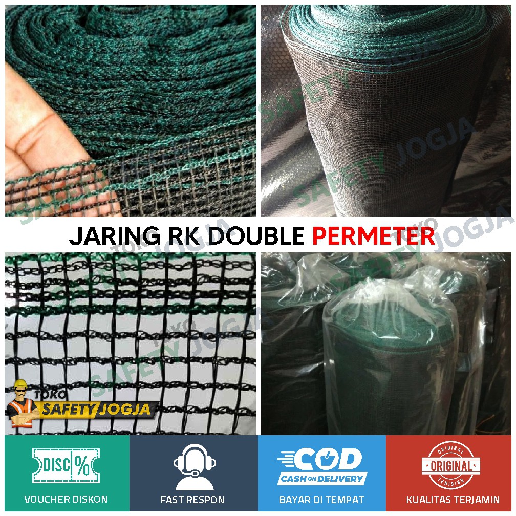 Jaring Ikan Waring Hitam RK Anti Geser / Pagar Kebun dan Kolam Jogja