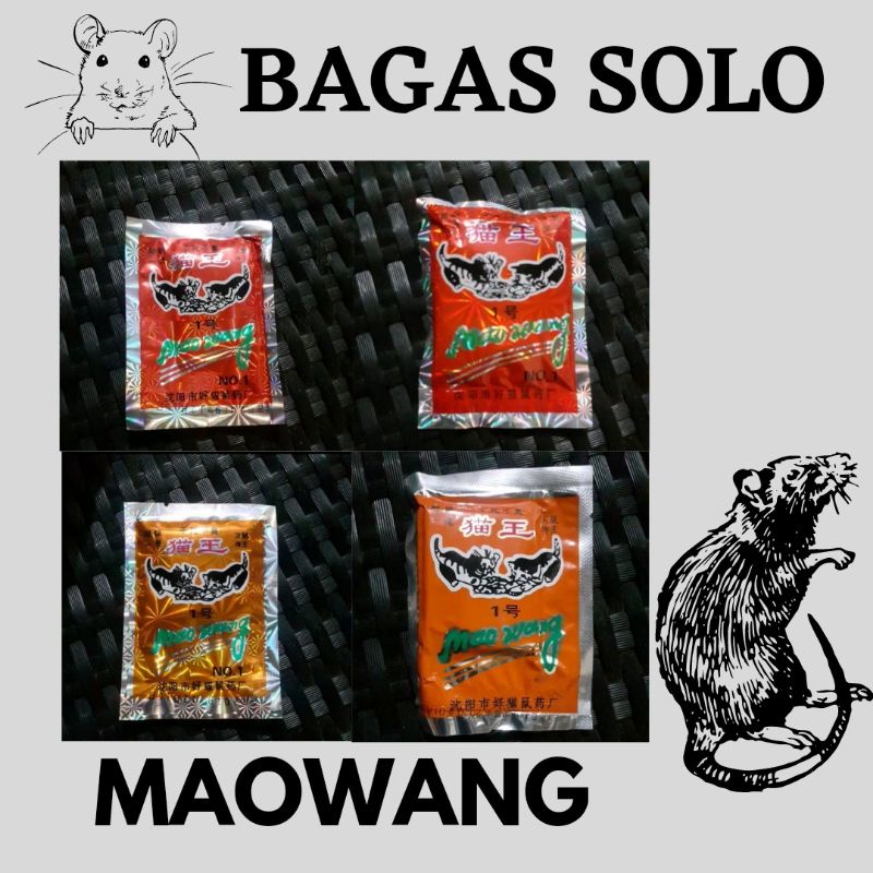 Paket isi 20 pcs Racun Tikus Maowang Beras Hologram Original Beras Merah Maowang