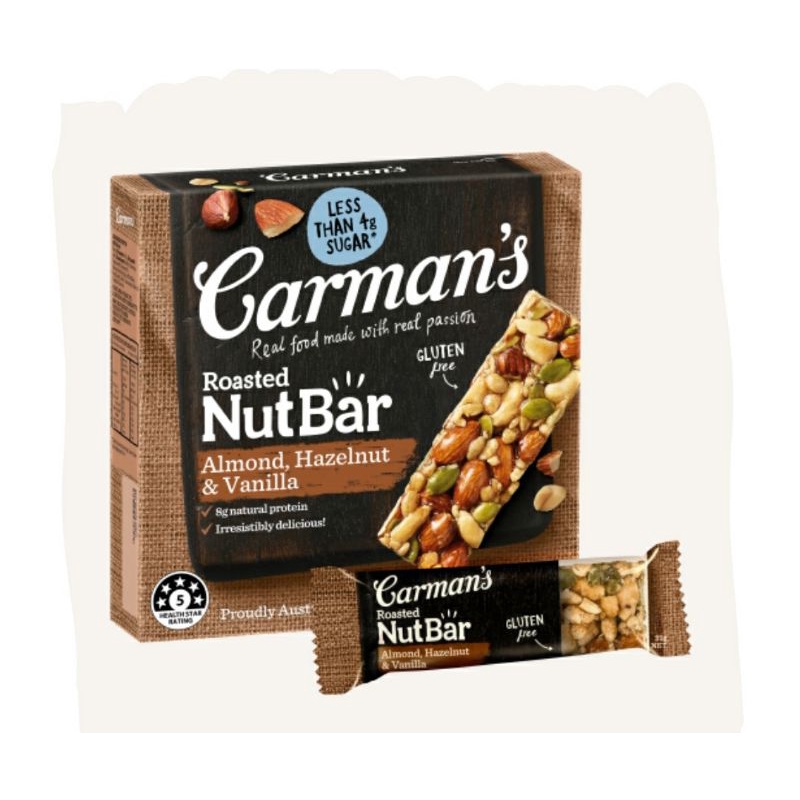 

Carmans Roasted Nutbar Almond, Hazelnut & Vanilla 175gr